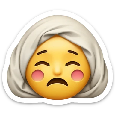Emoji exhausted sticker