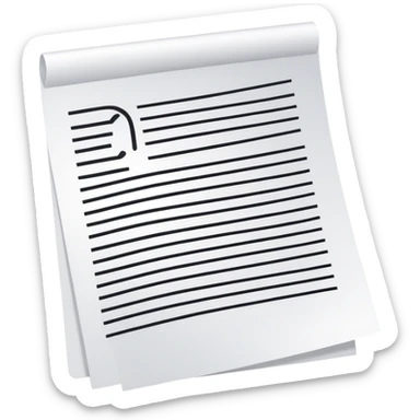 Essay document with text lines sticker