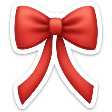 Red bow sticker