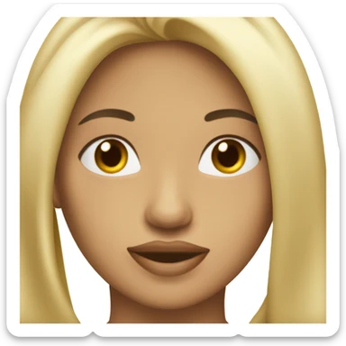 Mujer pelo largo morena clara labios grandes  sticker