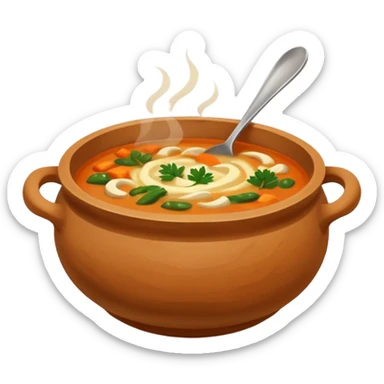 soup in clay sticker