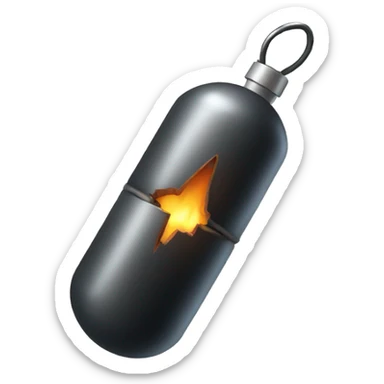 bomb with fuse sticker