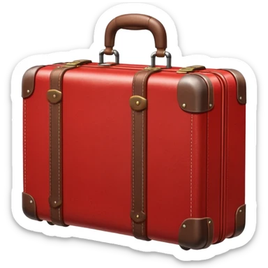 red suitcase sticker