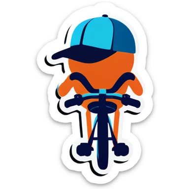 Bike with a hat sticker