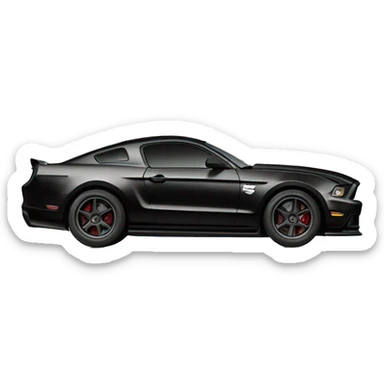 Black 2013 ford mustang race car sticker