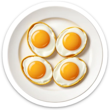 Sunny side Eggs in a plate sticker