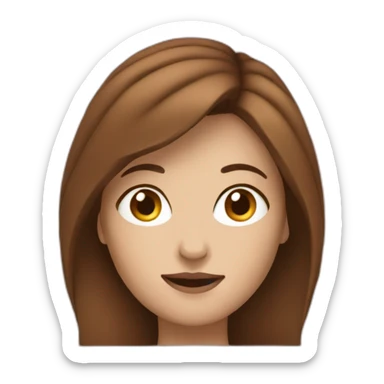 white woman with brown hair and  laptop sticker