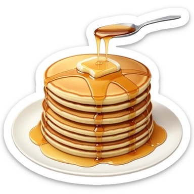 Breakfast text with a Beautiful finished sticker