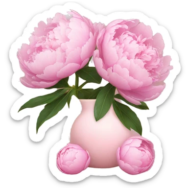 Baby pink peonies  sticker
