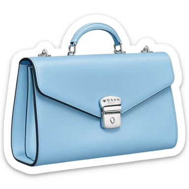 Light blue Prada clutch sticker