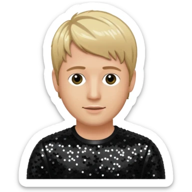 Kian Egan from Westlife with black sequin outfit sticker
