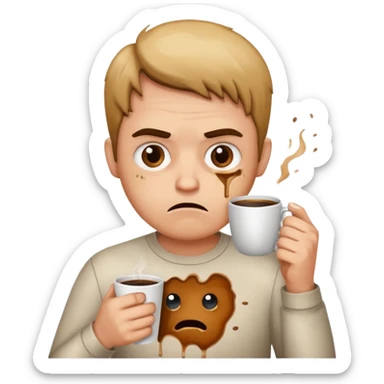 Waffles coffee addict mad  sticker