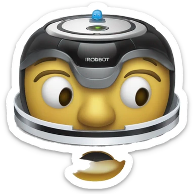 iRobot Roomba with clownface sticker
