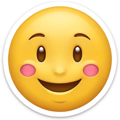 i want a very happy emoji in a circle with a very pleasant look sticker