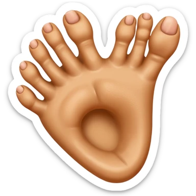 human foot with 5 toes sticker