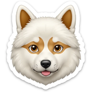 Jindo dog white sticker