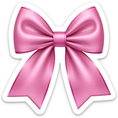 sparkly bow pink sticker