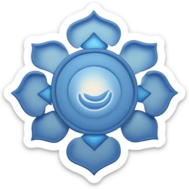 Blue throat chakra symbol 5th sticker