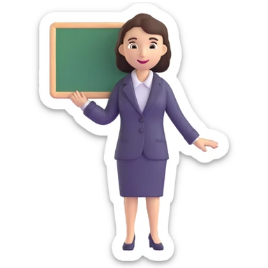 profesora with blackboard sticker