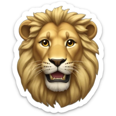 León rugiendo sticker