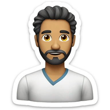 hispanic man with a beard and twist sticker