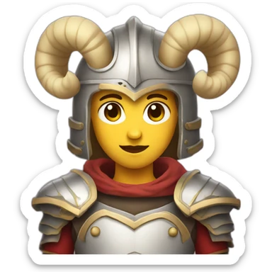 Aries zodiac knight sticker
