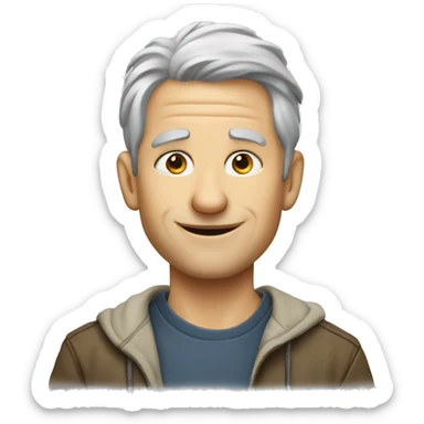 human like mouse boomer white man sticker