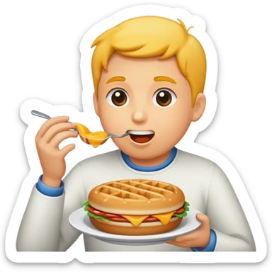 app logo for food consuming sticker