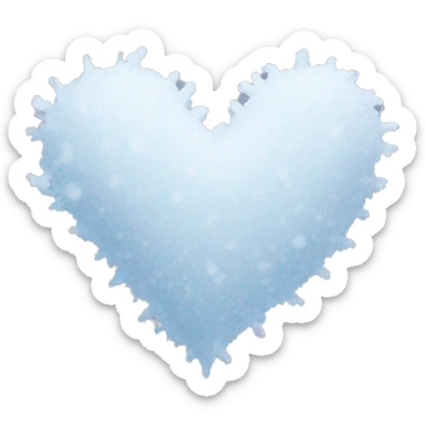 Snow heart sticker