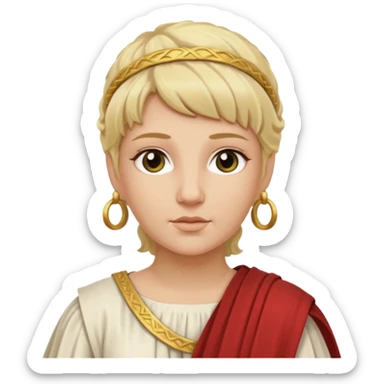 ancient roman woman blonde sticker
