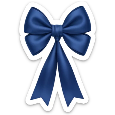Navy blue bow sticker