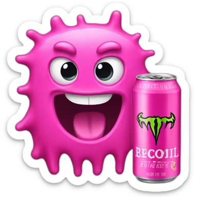 pink monster energy drink sticker