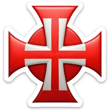 the red cross of the knights templar sticker