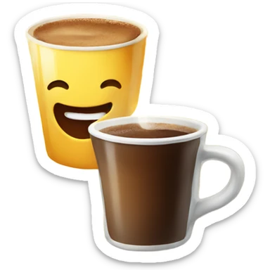 Morning coffee with sunshine sticker