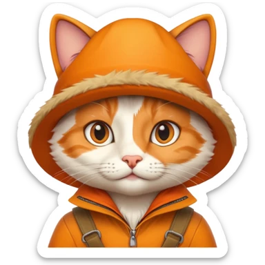 explorer cat sticker