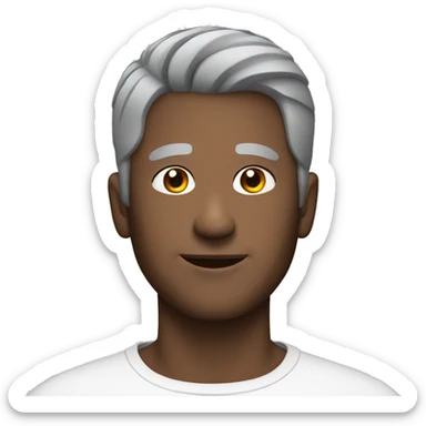 Good looking man short grey hair sticker