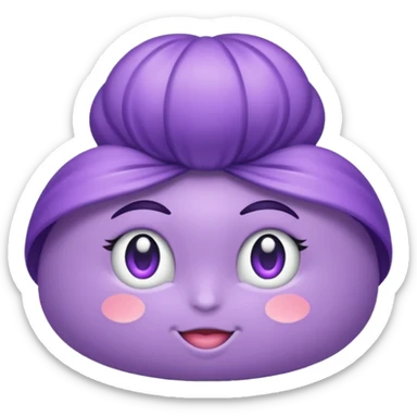 Moño en color lila sticker