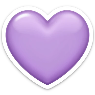 Light purple heart emoji sticker