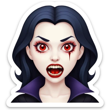 Vampire girl sticker