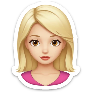 Pretty girl with hair blonde and coquete sticker