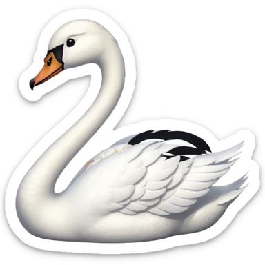 White swan sticker
