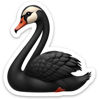 Cisne negro imponente sticker