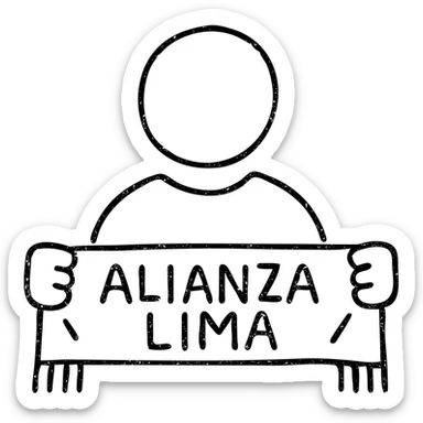 user icon for Alianza Lima fan club, with a scarf or flag sticker