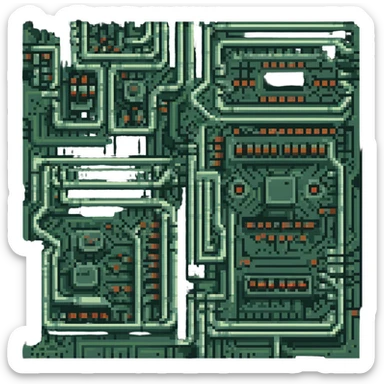 Retro circuit board  sticker