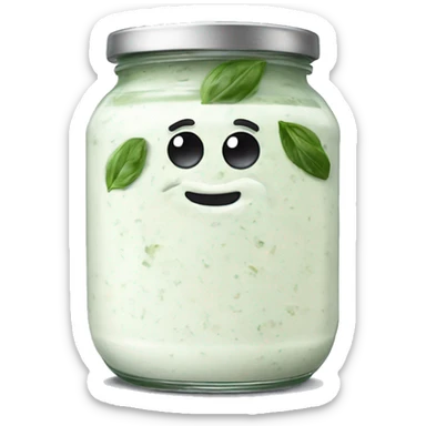 tzatziki sauce in a jar sticker