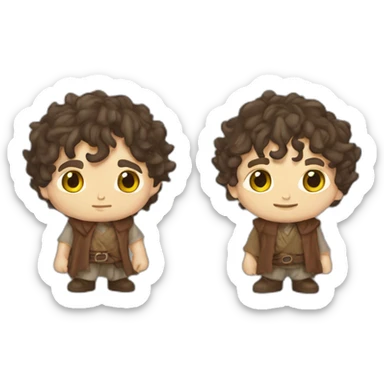Frodo cuerpo entero dando me gusta sticker
