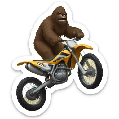 Bigfoot on a dirtbike  sticker