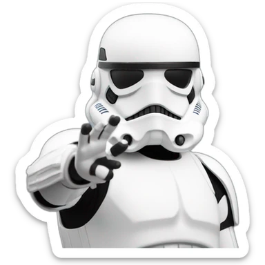 Storm trooper doing ok gesture sticker