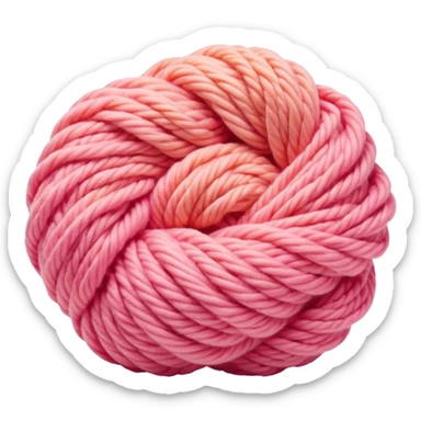 yarn with color like a peach-pinky sunset sticker