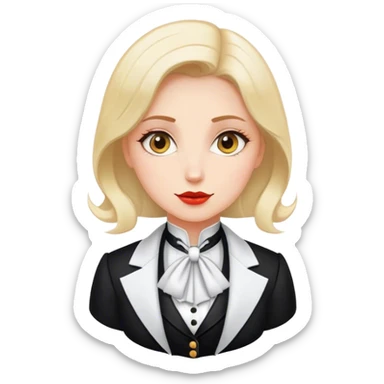 woman polish tailcoat politician sticker